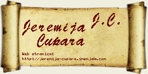 Jeremija Cupara vizit kartica